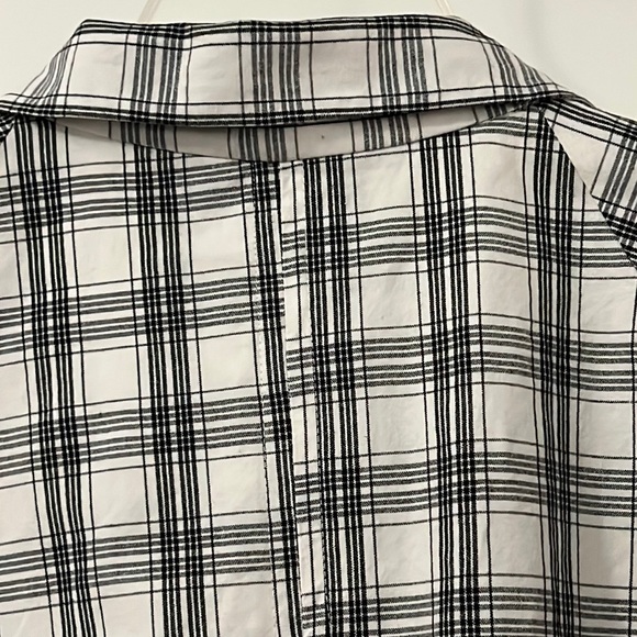 Vitamin checkered jacket black and white blazer Large squares workwear pockets - Picture 14 of 16